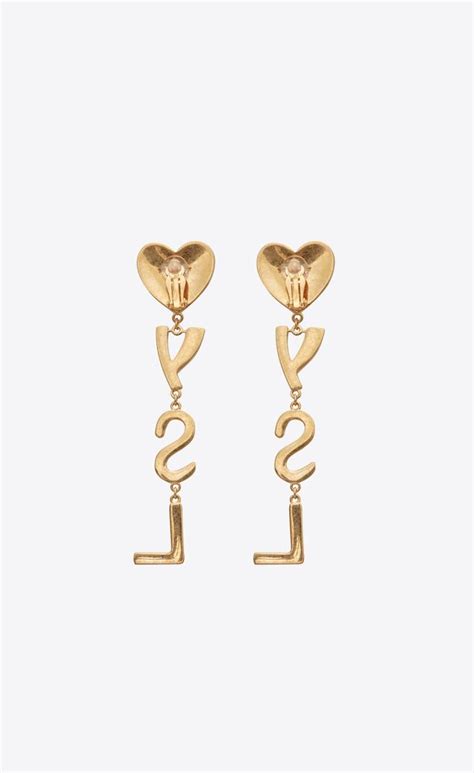 ysl heart earrings|ysl earrings and necklaces.